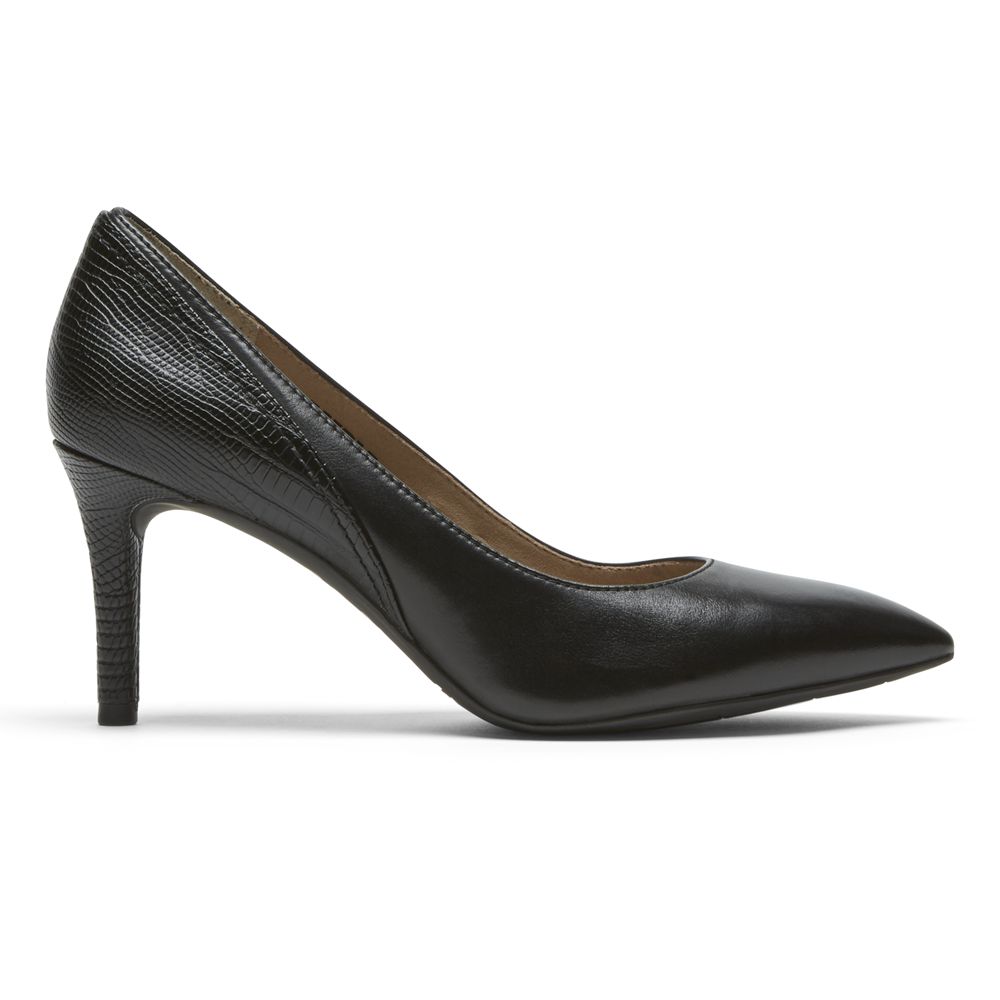Scarpins Rockport Total Motion 75mm Pieced Senhora - Pretas ( 850-UKEOFZ )